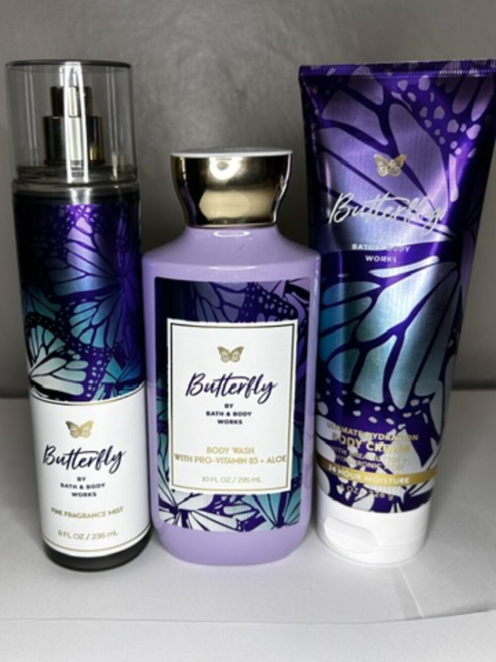 Bath & Body Works Butterfly Lotion, Body Wash, Fragrance Mist Bundle New!